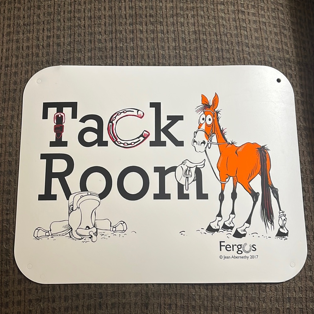 Tack room sign resin 8.5 x 11